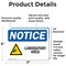 Signmission Laboratory Area Sign With Symbol, 7 in W x Rectangle, Vinyl Decal OS-2PACK-NS-D-57-L-13935 - alternate 6